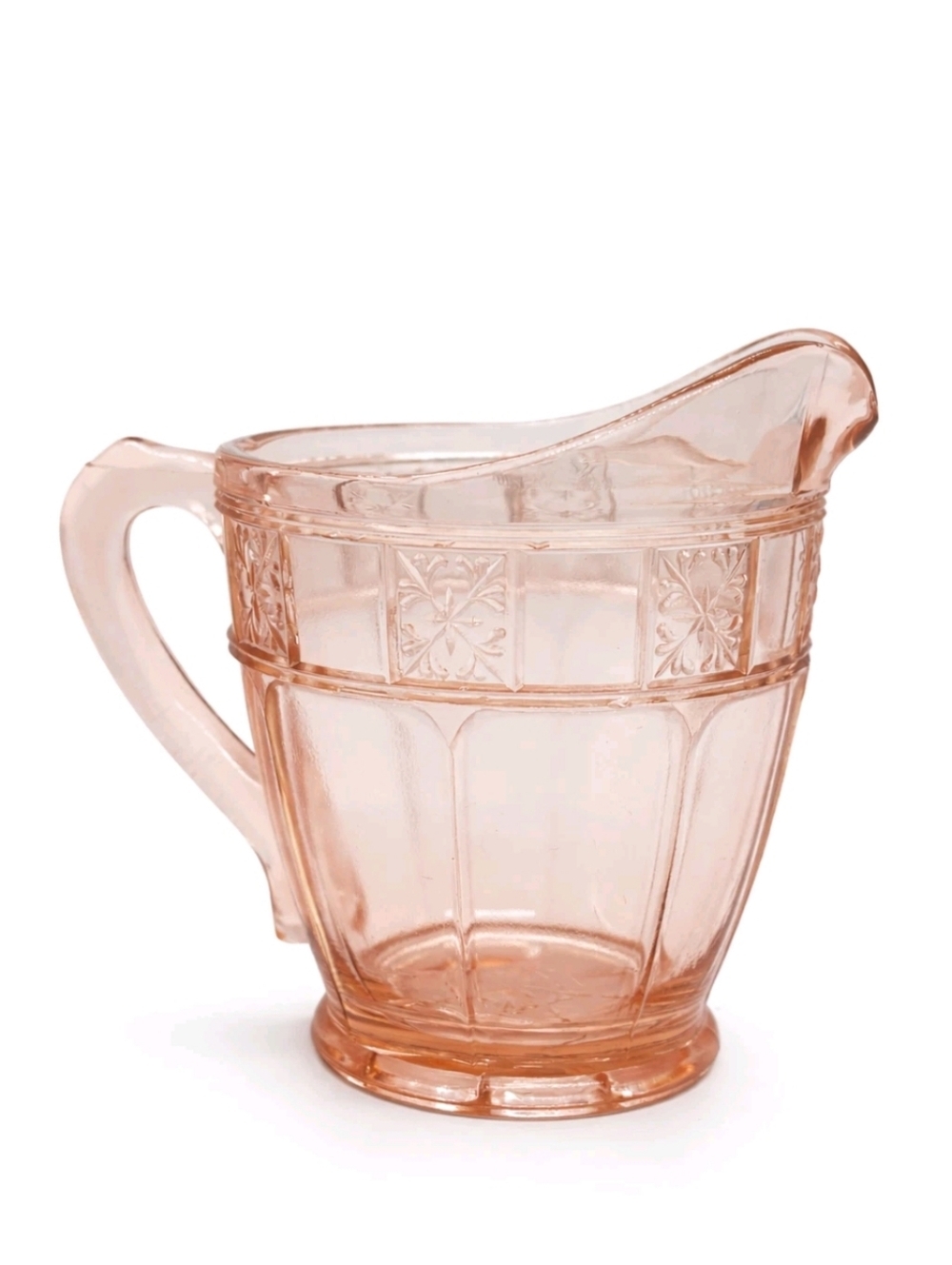 Pink Depression Glass Creamer Pitcher - Vintage-Style Home Dining